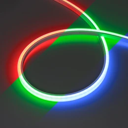 Фото #1 товара Светодиодная лента герметичная WAVE-TOP-PU-H120-10x10mm 24V RGB (10 W/m, IP68, 1m, wire x1) (Arlight, Вывод боковой, 3 года)
