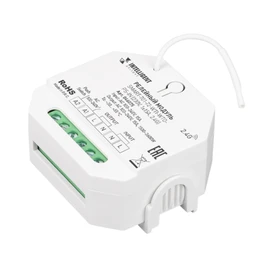 Фото #1 товара INTELLIGENT ARLIGHT Релейный модуль SMART-701-72-WTI-WTO-PS-IN  (230V, 1x15A, 2.4G) (IARL, IP20 Пластик, 5 лет)