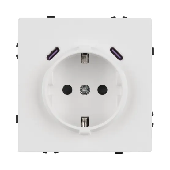 Фото #3 товара Механизм розетки с USB зарядкой SCT-NOBE-MUCC-SFPL-WH (230V, 16A) (Arlight, -)