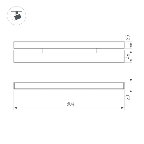 Фото #5 товара Светильник MAG-FLAT-FOLD-25-S804-24W Warm3000 (BK, 100 deg, 24V) (Arlight, IP20 Металл, 3 года)