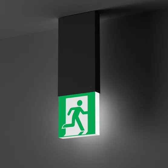Фото #2 товара Световой указатель EMG-MARK-L-3H-BK (Arlight, IP40 Металл, 5 лет)