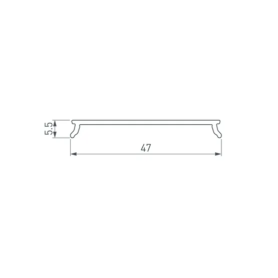 Фото #2 товара Экран LINE-5050-DUAL-2000 BLACK (Arlight, Пластик)