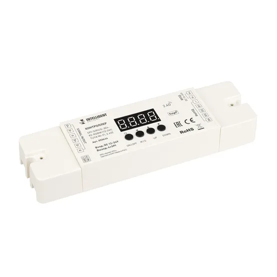 Фото товара INTELLIGENT ARLIGHT Контроллер SPI-SIRIUS-304-82-RGBW (12-24V, TUYA Wi-Fi, 2.4G) (IARL, IP20 Пластик, 3 года)