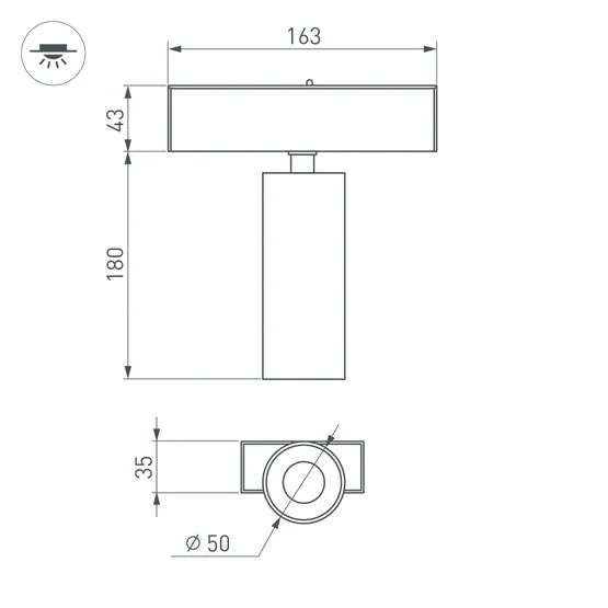 Фото #5 товара Светильник MAG-SPOT-45-R65-18W Warm3000 (BK, 36 deg, 24V) (Arlight, IP20 Металл, 3 года)