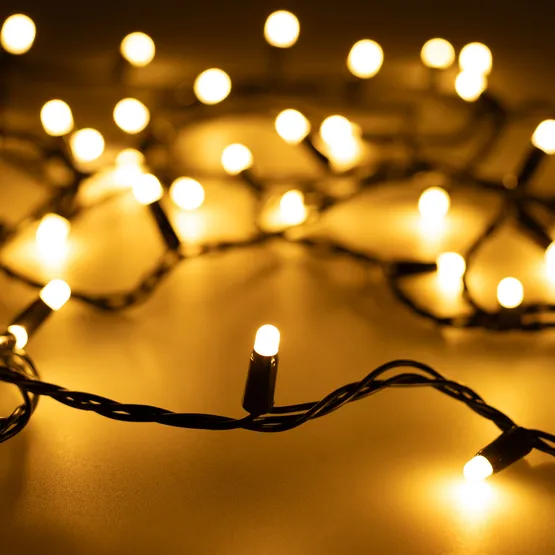 Фото #1 товара Светодиодная гирлянда ARD-STRING-CLASSIC-10000-BLACK-100LED-MILK-STD Warm (230V, 7W) (Ardecoled, IP65)