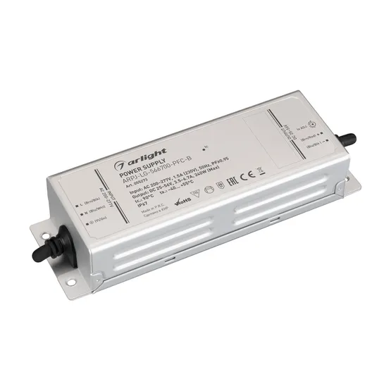 Фото товара Блок питания ARPJ-LG-566700-PFC-B (240W, 25-56V, 3.5-6.7A) (Arlight, IP67 Металл, 5 лет)