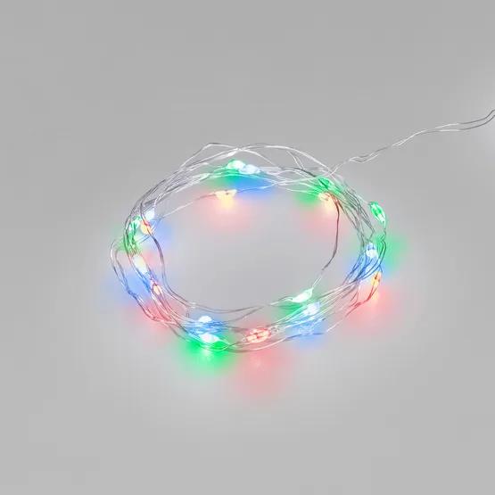 Фото #1 товара Светодиодная гирлянда ARD-DEW-HOME-2000-CLEAR-20LED-STD RGB (1.5V, Battery Pack, Cork) (Ardecoled, IP20)