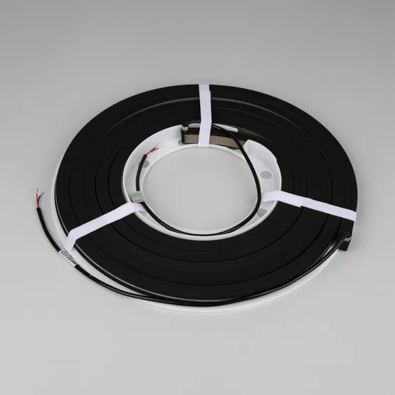 Фото #4 товара Светодиодная лента герметичная NOVA-TOP-BLACK-A120-16x15mm 24V Warm3000 (10 W/m, IP67, 2835, 5m, wire x2) (Arlight, Вывод боковой, 5 лет)