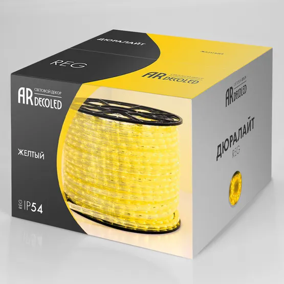 Фото #2 товара Дюралайт ARD-REG-LIVE Yellow (220V, 24 LED/m, 100m) (Ardecoled, Закрытый)