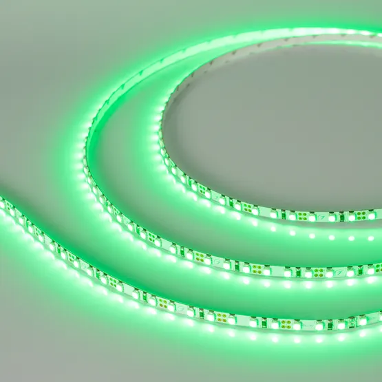 Фото #2 товара Светодиодная лента RT 2-5000 12V Green 5mm 2x (3528, 600 LED, LUX) (Arlight, 9.6 Вт/м, IP20)