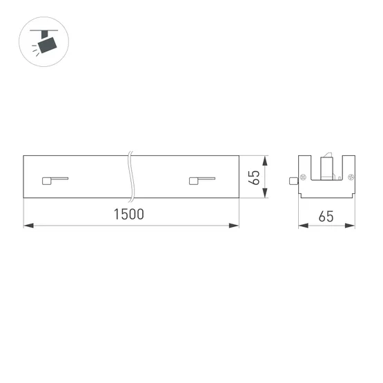 Фото #2 товара Светильник LGD-LUNGO-4TR-L1500-51W-75W Warm3000 (Черный, 90х30 deg, 230V) (Arlight, IP20 Металл, 5 лет)