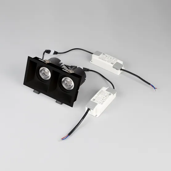 Фото #2 товара Светильник MS-FLOW-BUILT-S157x85-2x6W Day4000 (BK, 55 deg, 230V) (Arlight, IP20 Металл, 5 лет)