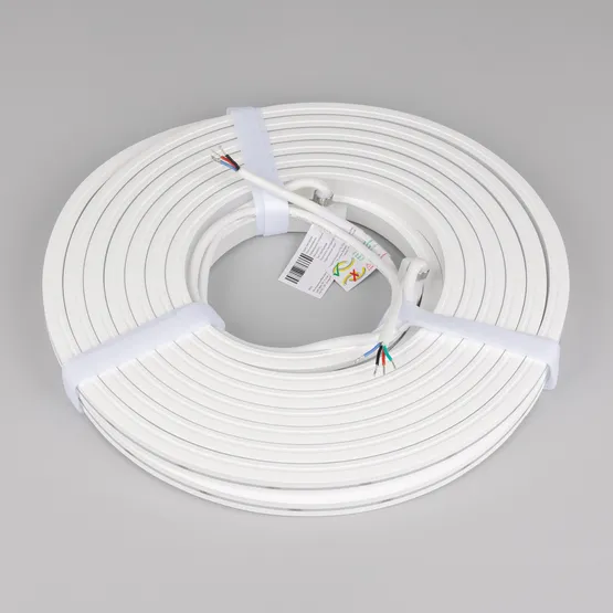 Фото #4 товара Светодиодная лента герметичная MOONLIGHT-PRO-TOP-X360-13x12mm 24V RGB (12 W/m, IP67, 10m, wire x2) (Arlight, Вывод боковой, 5 лет)