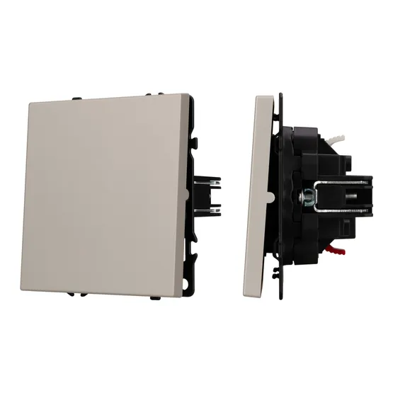 Фото #1 товара Механизм выключателя одноклавишный проходной SWT-NOBE-MKP1-SFPL-CA (230V, 10A) (Arlight, Кашемир)