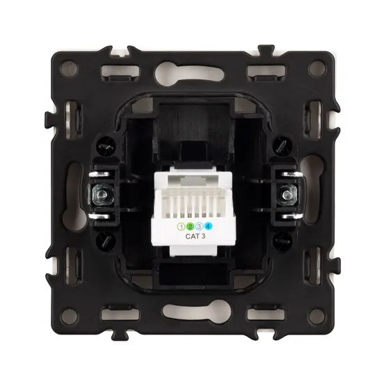 Фото #3 товара Механизм телефонной розетки SCT-NOBE-MTL1-SFPL-WH (RJ-11, 4C) (Arlight, Белый кварц)