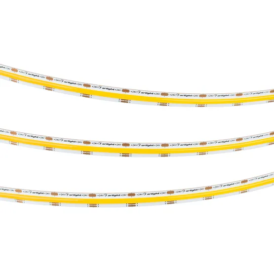 Фото #4 товара Светодиодная лента COB-X560-10mm 24V Warm2700 (5-15 W/m, IP20, 5m) (Arlight, -)