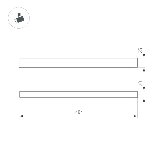 Фото #10 товара Светильник MAG-FLAT-25-L400-12W Warm3000 (BK, 100 deg, 24V) (Arlight, IP20 Металл, 3 года)