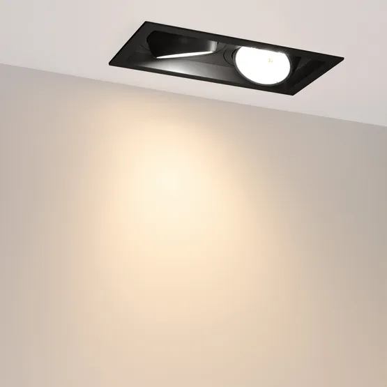 Фото #2 товара Светильник MS-VORTEX-BUILT-S250x140-2x30W Warm3000 (BK-BK, 50 deg, 230V) (Arlight, IP20 Металл, 5 лет)