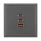 Минифото #2 товара Механизм розетки с быстрой USB зарядкой SCT-NOBE-MUACC-SFPL-FC-GR (65W, QC3) (Arlight, -)