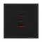 Минифото #4 товара Механизм розетки с быстрой USB зарядкой SCT-NOBE-MUACC-SFPL-FC-BK (65W, QC3) (Arlight, -)